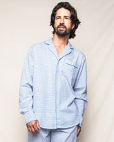 Men's Twill Pajama Set in La Mer Adult Sleepwear Petite Plume 