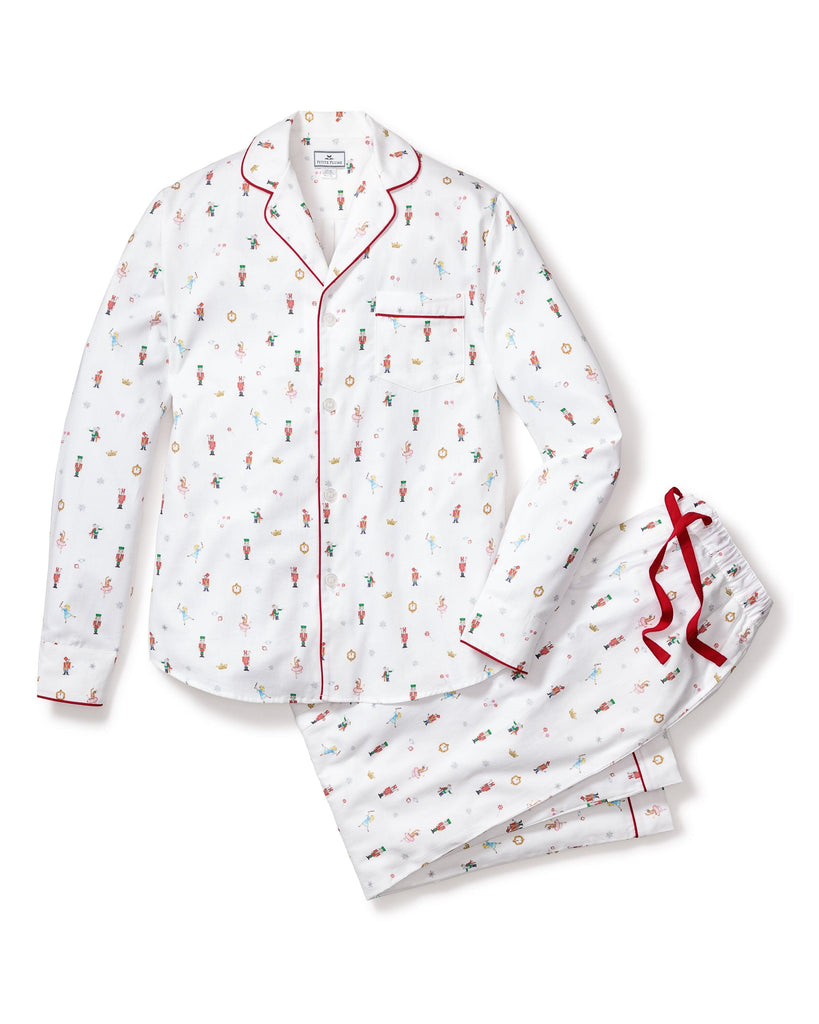 Men's Twill Pajama Set in A Night at the Nutcracker Adult Sleepwear Petite Plume 