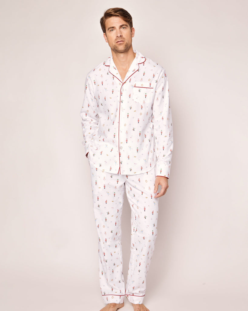 Men's Twill Pajama Set in A Night at the Nutcracker Adult Sleepwear Petite Plume 