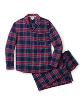 Men's Brushed Cotton Pajama Set in Windsor Tartan Adult Sleepwear Petite Plume 