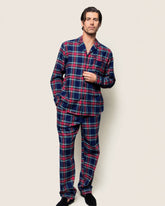 Men's Brushed Cotton Pajama Set in Windsor Tartan Adult Sleepwear Petite Plume 