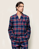 Men's Brushed Cotton Pajama Set in Windsor Tartan Adult Sleepwear Petite Plume 