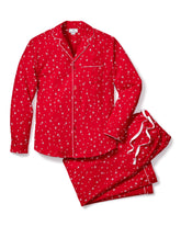 Men's Flannel Pajama Set in Starry Night Adult Sleepwear Petite Plume 