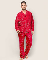 Men's Flannel Pajama Set in Starry Night Adult Sleepwear Petite Plume 