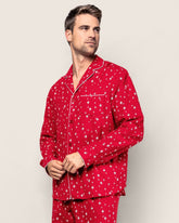 Men's Flannel Pajama Set in Starry Night Adult Sleepwear Petite Plume 