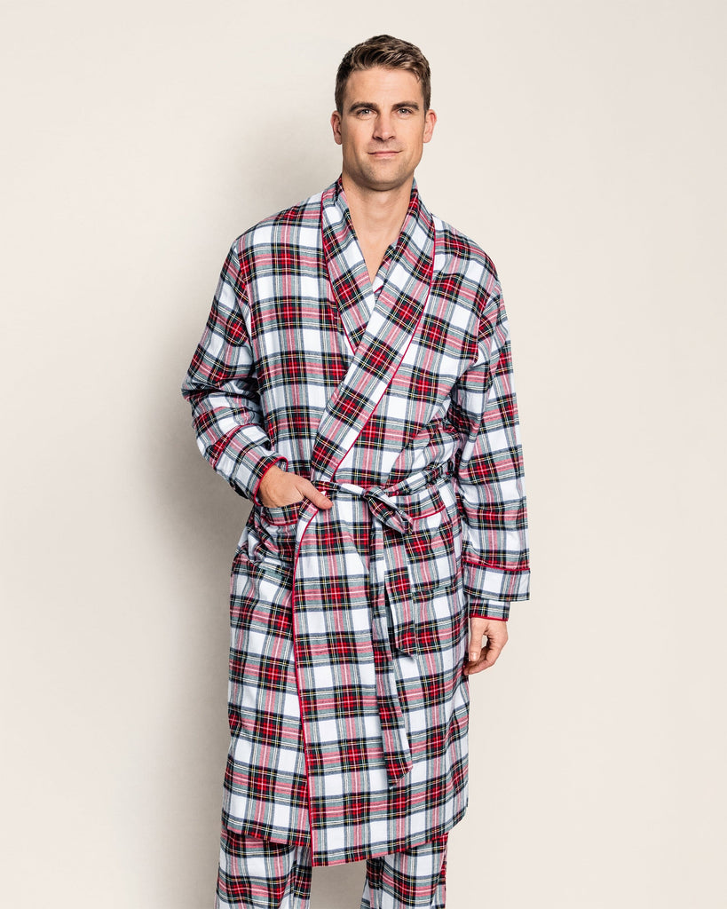 Men's Brushed Cotton Robe in Balmoral Tartan Men's Robe Petite Plume 