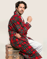 Men's Brushed Cotton Robe in Imperial Tartan Men's Robe Petite Plume 