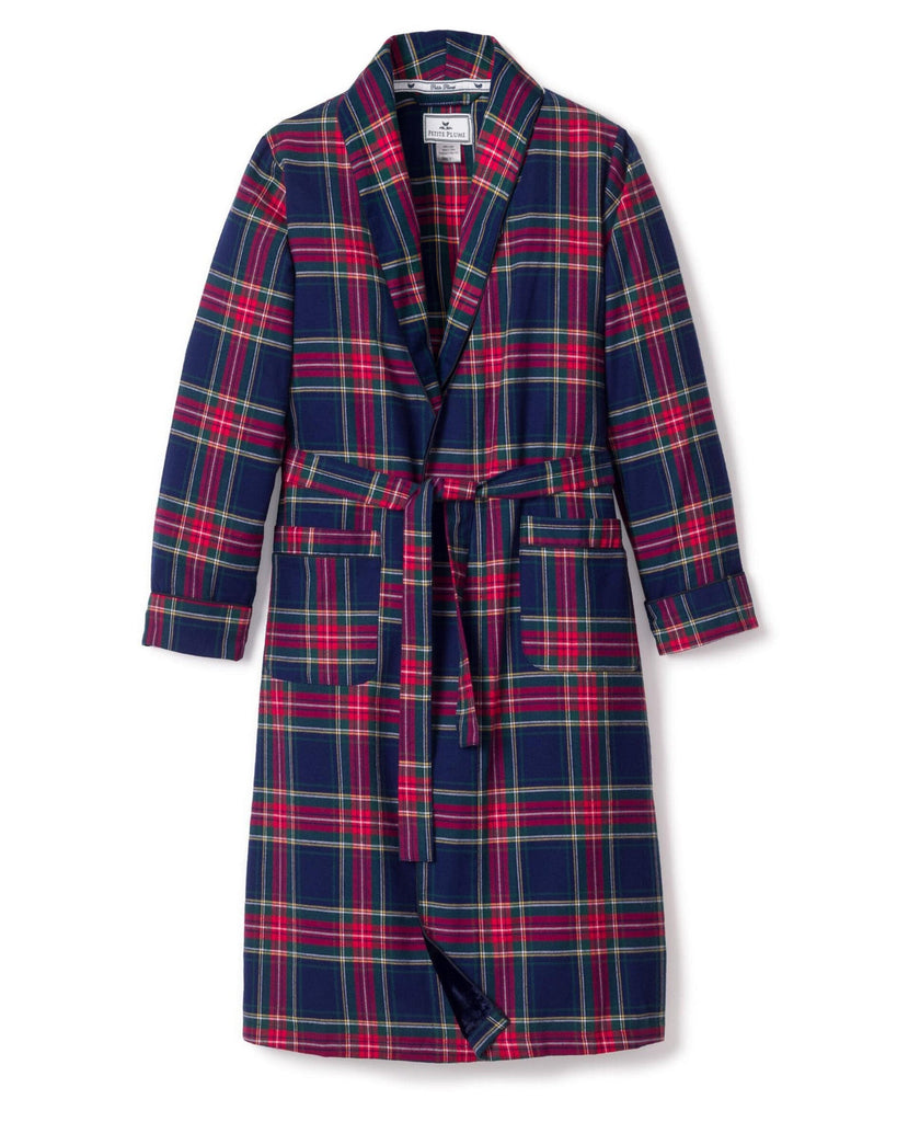 Men's Brushed Cotton Robe in Windsor Tartan Men's Robe Petite Plume 