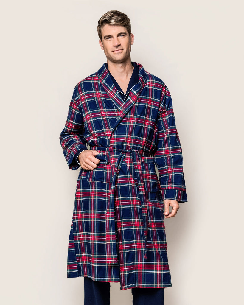 Men's Brushed Cotton Robe in Windsor Tartan Men's Robe Petite Plume 