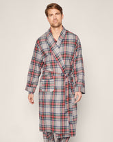 Men's Brushed Cotton Robe in Westminster Tartan Men's Robe Petite Plume 