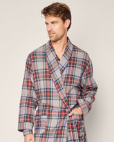 Men's Brushed Cotton Robe in Westminster Tartan Men's Robe Petite Plume 