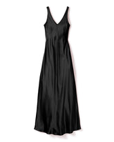 Women's Silk Long Slip in Black Women's Nightgown Petite Plume 