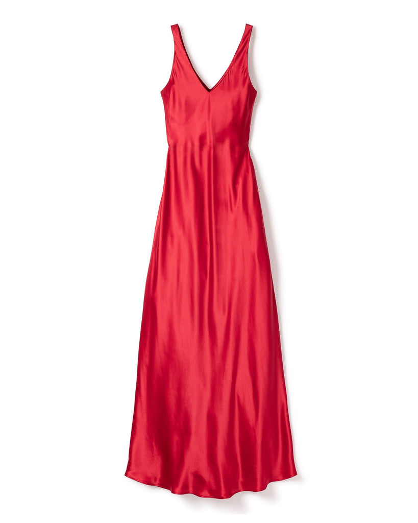 Women's Silk Long Slip in Bordeaux Women's Nightgown Petite Plume 