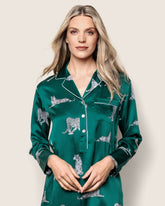 Women's Silk Nightshirt | Panthère de Luxe Nightgowns Petite Plume 