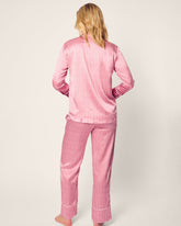 Women's Silk Pajama Set in Love Lines Women's Pajamas Petite Plume 