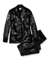 Women's Pajama Set in Black Sequins Women's Pajamas Petite Plume 