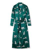 Women's Silk Long Robe | Panthère de Luxe Robes Petite Plume 