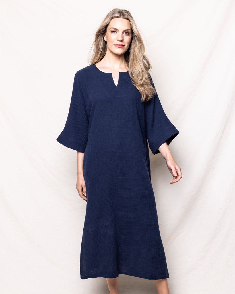 Women's Gauze Caftan | Navy Dresses Petite Plume 