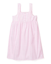 Women's Twill Charlotte Nightgown in Pink Gingham Women's Nightgown Petite Plume 