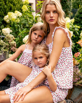 Women's Twill Clara Short Set in Petite Petals Women's Short Sleeve Short Set Petite Plume 