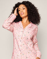 Women's Twill Long Sleeve Short Set in Vintage Sweets Women's Long Sleeve Short Set Petite Plume 