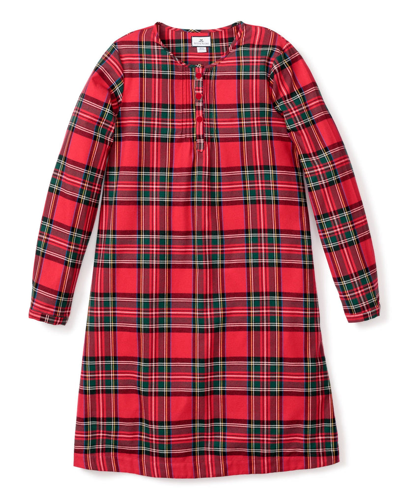 Women's Brushed Cotton Beatrice Nightgown in Imperial Tartan Women's Nightgown Petite Plume 