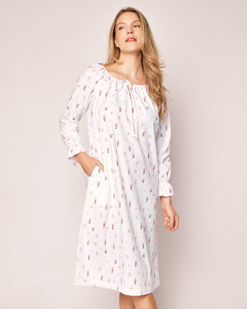 Women's Twill Delphine Nightgown in A Night at the Nutcracker Women's Nightgown Petite Plume 