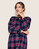 Women's Brushed Cotton Delphine Nightgown in Windsor Tartan Women's Nightgown Petite Plume 