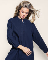 Women's Flannel Grace Nightgown in Navy Women's Nightgown Petite Plume 