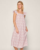 Women's Twill Clara Nightgown in Petite Petals Women's Nightgown Petite Plume 