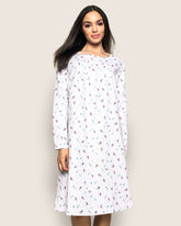 Women's Flannel Beatrice Nightgown in Après Ski Women's Nightgown Petite Plume 