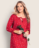 Women's Flannel Delphine Nightgown in Starry Night Women's Nightgown Petite Plume 