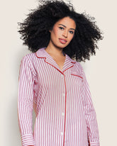 Women's Nightshirt | Antique Red Ticking Nightshirts Petite Plume 