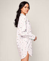 Women's Twill Nightshirt | Jingle Paws Nightshirts Petite Plume 