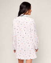 Women's Twill Nightshirt | Jingle Paws Nightshirts Petite Plume 