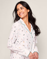 Women's Twill Nightshirt | Jingle Paws Nightshirts Petite Plume 