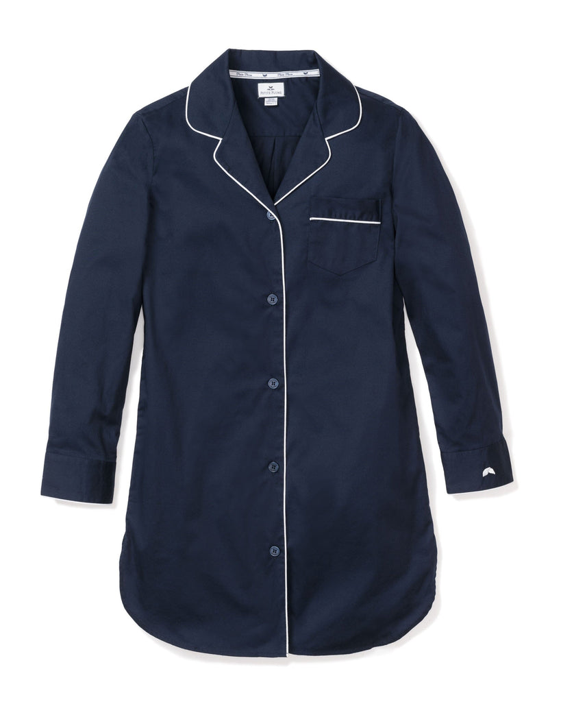 Women's Twill Nightshirt | Navy Nightshirts Petite Plume 