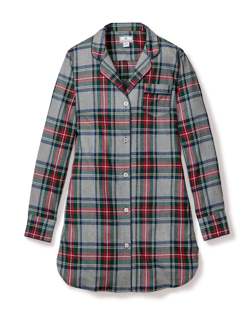 Women's Brushed Cotton Nightshirt | Westminster Tartan Nightshirts Petite Plume 