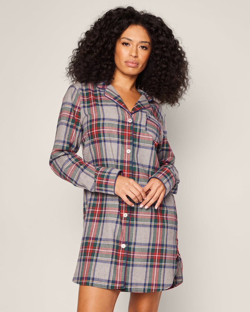 Women's Brushed Cotton Nightshirt | Westminster Tartan Nightshirts Petite Plume 