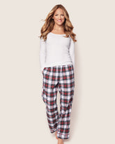 Women's Brushed Cotton Pants in Balmoral Tartan Women's Pants Petite Plume 