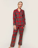 Women's Brushed Cotton Pajama Set in Imperial Tartan Adult Sleepwear Petite Plume 