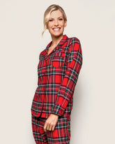 Women's Brushed Cotton Pajama Set in Imperial Tartan Adult Sleepwear Petite Plume 