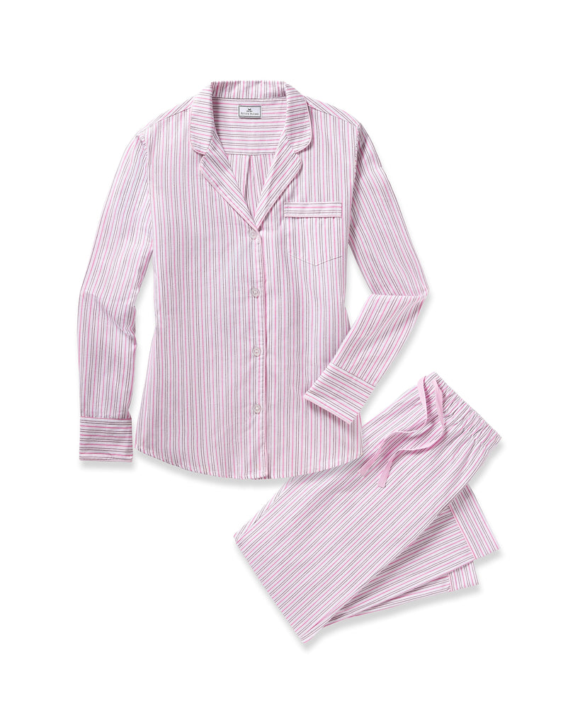 Women's Twill Pajama Set in Blush Boulevard Adult Sleepwear Petite Plume 