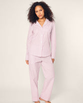 Women's Twill Pajama Set in Blush Boulevard Adult Sleepwear Petite Plume 