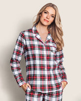 Women's Brushed Cotton Pajama Set | Balmoral Tartan Pajama Sets Petite Plume 