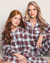 Women's Brushed Cotton Pajama Set | Balmoral Tartan Pajama Sets Petite Plume 