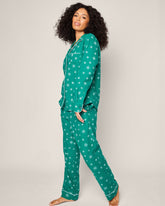 Women's Flannel Pajama Set in Emerald Wonderland Adult Sleepwear Petite Plume 