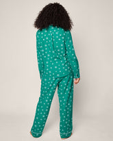 Women's Flannel Pajama Set in Emerald Wonderland Adult Sleepwear Petite Plume 