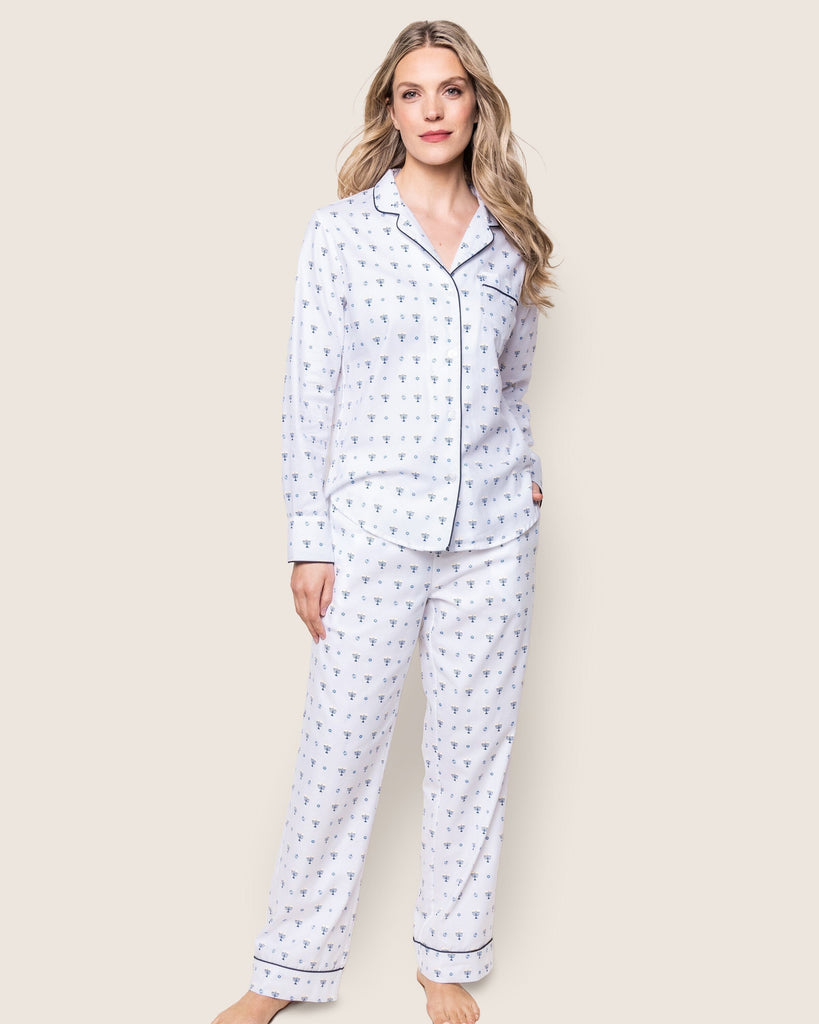 Women's Twill Pajama Set | Happy Hanukkah Pajama Sets Petite Plume 