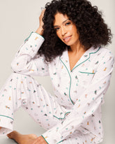 Women's Twill Pajama Set | Jingle Paws Pajama Sets Petite Plume 